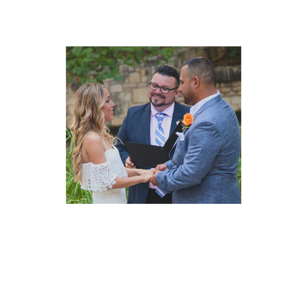 Reverend Juan Manuel Ruiz with Texas Wedding Ministers during a wedding ceremony