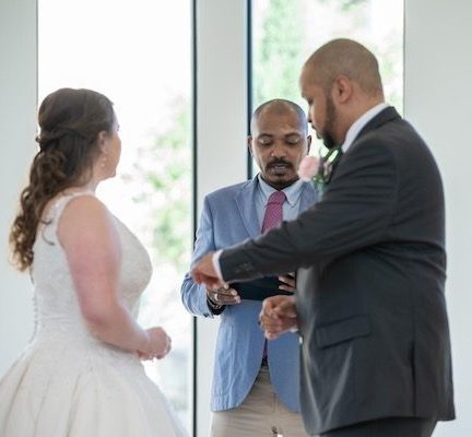 Texas Wedding Ministers Officiant Bobby with couple